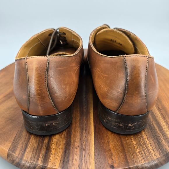 To Boot New York Shoes Mens 10 Brown Leather Lace Up Cap Toe Dress Oxfords - Picture 4 of 8